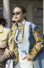 GIGI HADID Arrives at Alberta Ferretti Fashion Show in Milan 02/21/2018