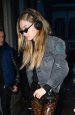 GIGI HADID Arrives at Versace Fashion Show in Milan 02/23/2018