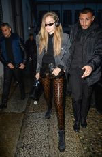 GIGI HADID Arrives at Versace Fashion Show in Milan 02/23/2018