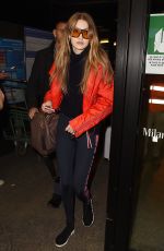 GIGI HADID at Airport in Milan 02/25/2018