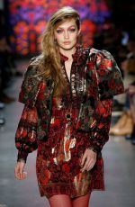 GIGI HADID at Anna Sui Runway Show at New York Fashion Week 02/12/2018