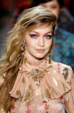 GIGI HADID at Anna Sui Runway Show at New York Fashion Week 02/12/2018