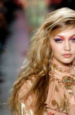 GIGI HADID at Anna Sui Runway Show at New York Fashion Week 02/12/2018