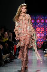 GIGI HADID at Anna Sui Runway Show at New York Fashion Week 02/12/2018