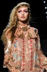GIGI HADID at Anna Sui Runway Show at New York Fashion Week 02/12/2018