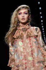 GIGI HADID at Anna Sui Runway Show at New York Fashion Week 02/12/2018