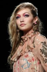 GIGI HADID at Anna Sui Runway Show at New York Fashion Week 02/12/2018