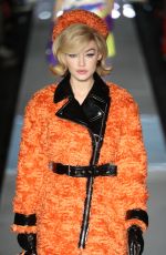 GIGI HADID at Moschino Runway Show at Milan Fashion Week 02/21/2018