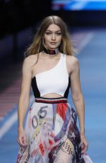 GIGI HADID at Tommy Hilfiger Spring/Summer 2018 Runway Show in Milan 02/25/2018