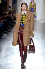 GIGI HADID at Versace Runway Show at Milan Fashion Week 02/23/2018