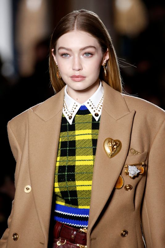 GIGI HADID at Versace Runway Show at Milan Fashion Week 02/23/2018