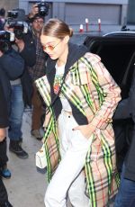 GIGI HADID Heading at Anna Sui Runway Show at NYFW in New York 02/12/2018