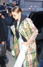 GIGI HADID Heading at Anna Sui Runway Show at NYFW in New York 02/12/2018