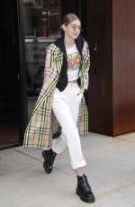 GIGI HADID Heading at Anna Sui Runway Show at NYFW in New York 02/12/2018