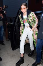 GIGI HADID Heading at Anna Sui Runway Show at NYFW in New York 02/12/2018