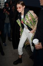 GIGI HADID Heading at Anna Sui Runway Show at NYFW in New York 02/12/2018