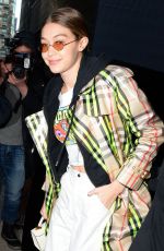 GIGI HADID Heading at Anna Sui Runway Show at NYFW in New York 02/12/2018