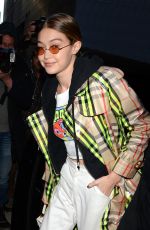 GIGI HADID Heading at Anna Sui Runway Show at NYFW in New York 02/12/2018