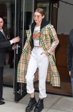 GIGI HADID Heading at Anna Sui Runway Show at NYFW in New York 02/12/2018