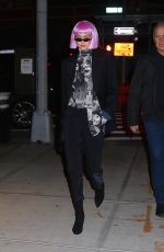 GIGI HADID in a Colorful Wig Arrives at Her Home in New York 02/08/2018