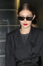 GIGI HADID Leaves Brandon Maxwell Fashion Show at NYFW in New York 02/11/2018