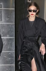 GIGI HADID Leaves Brandon Maxwell Fashion Show at NYFW in New York 02/11/2018