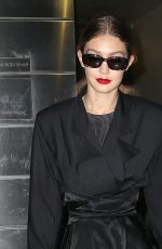 GIGI HADID Leaves Brandon Maxwell Fashion Show at NYFW in New York 02/11/2018