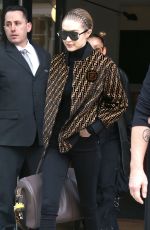 GIGI HADID Leaves Her Apartment in New York 02/20/2018