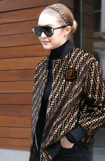 GIGI HADID Leaves Her Apartment in New York 02/20/2018