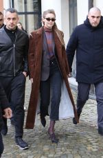 GIGI HADID Leaves Max Mara Fashion Show in Milan 02/22/2018