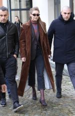 GIGI HADID Leaves Max Mara Fashion Show in Milan 02/22/2018