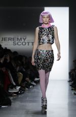 GIGI HADID on the Runway of Jeremy Scott Fashion Show in New York 02/08/2018