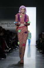 GIGI HADID on the Runway of Jeremy Scott Fashion Show in New York 02/08/2018