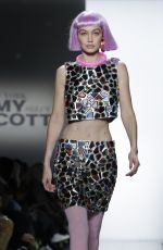 GIGI HADID on the Runway of Jeremy Scott Fashion Show in New York 02/08/2018