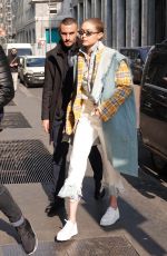 GIGI HADID Out and About in Milan 02/21/2018
