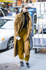 GIGI HADID Out in New York 02/03/2018