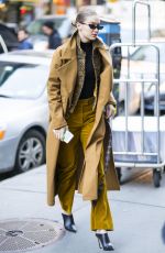 GIGI HADID Out in New York 02/03/2018