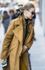 GIGI HADID Out in New York 02/03/2018
