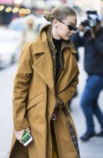 GIGI HADID Out in New York 02/03/2018