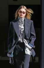 GIGI HADID Out to Fashion Week in New York 02/08/2018