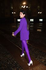 GILDA AMBROSIO Arrives at Versace Fashion Show in Milan 02/23/2018
