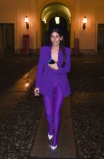 GILDA AMBROSIO Arrives at Versace Fashion Show in Milan 02/23/2018