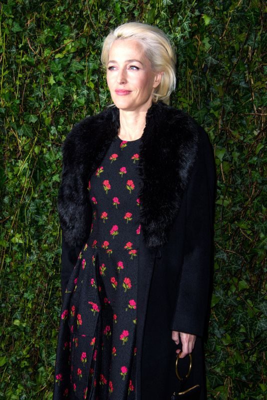 GILLIAN ANDERSON at Charles Finch & Chanel Pre-bafta Party in London 02/17/2018