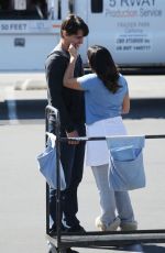 GINA RODRIGUEZ on the Set of Jane the Virgin in Los Angeles 02/19/2018