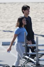 GINA RODRIGUEZ on the Set of Jane the Virgin in Los Angeles 02/19/2018