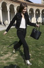 GRACE ELIZABETH Arrives at Alberta Ferretti Fashion Show in Milan 02/21/2018