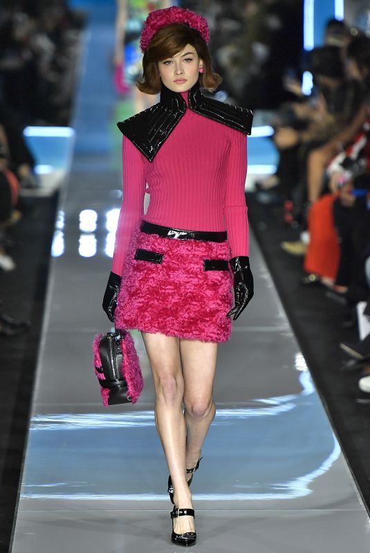 GRACE ELIZABETH at Moschino Runway Show at Milan Fashion Week 02/21/2018