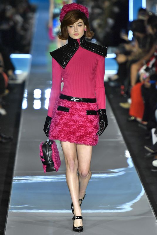 GRACE ELIZABETH at Moschino Runway Show at Milan Fashion Week 02/21/2018