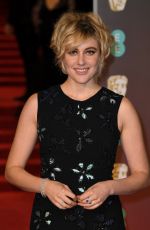 GRETA GERWIG at BAFTA Film Awards 2018 in London 02/18/2018