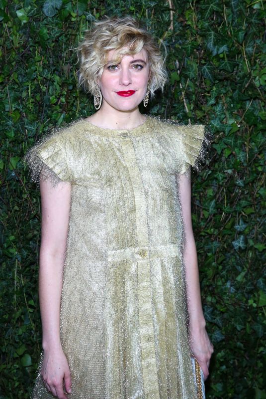 GRETA GERWIG at Charles Finch & Chanel Pre-bafta Party in London 02/17/2018